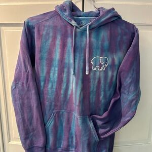 Ivory Ella Purple and Blue Tie-Dye Hoodie